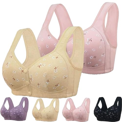 Daisy Bras for Older Women, 2025 Upgraded Daisy Bra for Seniors Front Closure, No Underwire Comfortable Bra