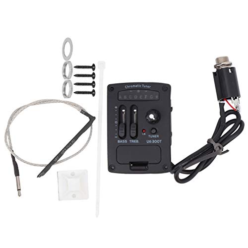 Pastilla de ecualizador de 2 bandas, amplificador de afinador de ecualizador de ukelele con un de...