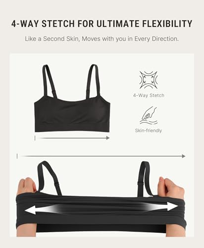 Image of FeelinGirl Seamless Bras Wireless Bralettes for Women, No Wire Unlined Comfort Soft for Sleep, Everyday Bras