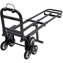 Stair Climbing Cart 460lbs Capacity, Portable Folding Trolley with 6 Wheels, Stair Climber Hand Truck with Adjustable Handle for Pulling, All Terrain Heavy Duty Dolly Cart for Warehouse Style-C