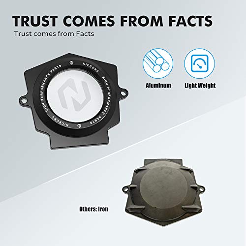 NICECNC Black Clear Cam Shaft Cover Compatibel met Yamaha Raptor YFM 700 700R 2006-2020 2021 2022 Replacement for 1S3-11185-00-00, 1S3-11185-10-00 - Image 5