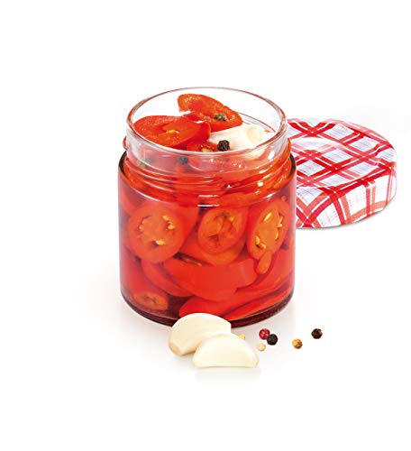 Tescoma 895112 Della Casa Vasetto per Conserve, Vetro, Trasparente/Tappo Multicolore, 200 ml, 6 Pezzi - immagine 4