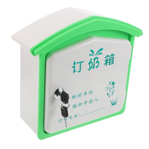 Homoyoyo Caja para Leche Exterior con Cerradura Organizador de Pared Resistente la Intemperie Almacenamiento Seguro para Hogar y Porche Caja de Aluminio Fácil de Limpiar y