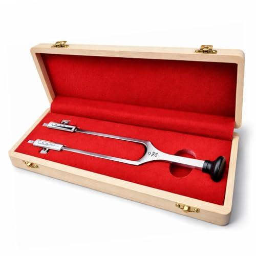 Stimmgabel Rydel-Seiffer, abnehmbare Dämpfer c128/64 Hz, Skalen wasserfest