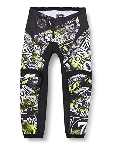 O'Neal 0108-826 Unisex-Adult Element Attack Pant (Black/Hi-Viz, Size 12)