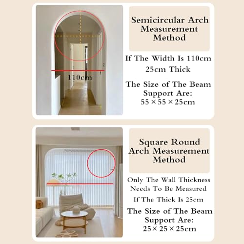 Arco para Puerta de Espuma Pintable Blanco Kit de 2 Piezas Semicirculares 25x 4