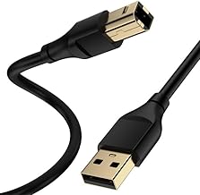 USB Printer Cable 10 Feet USB A to B Printer Cable 2.0 USB B Cable High Speed Scanner Printer Cord for HP, Canon, Brother,Dell, Lexmark, Samsung,Xerox, Piano, MIDI Controller Computer
