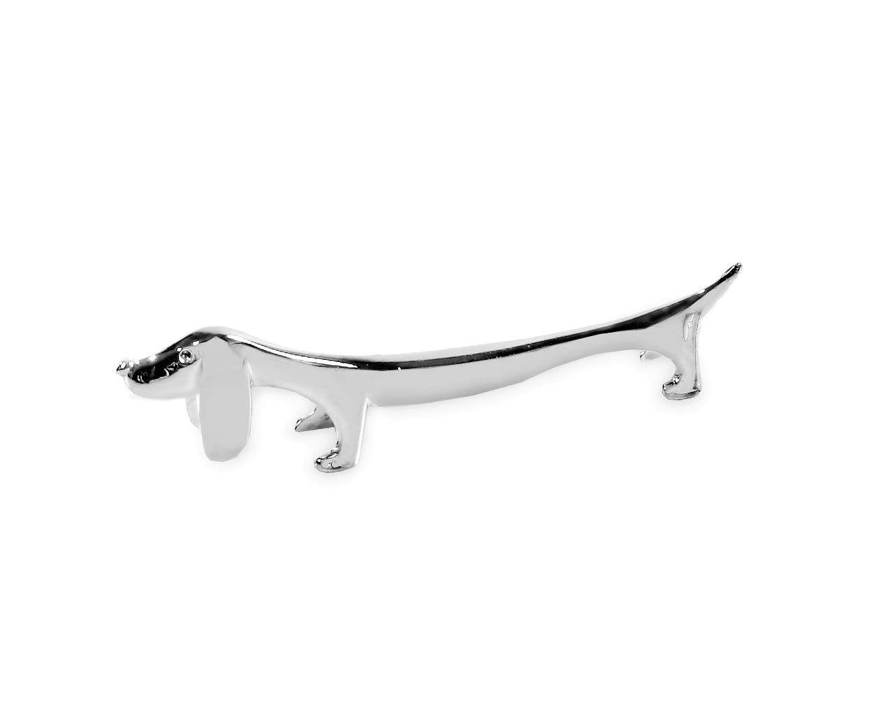 6er Set Messerbänkchen Dackel – Edle Besteckablage, hochwertig versilbert & glänzend – Besteckhalter Hund Silber-Design