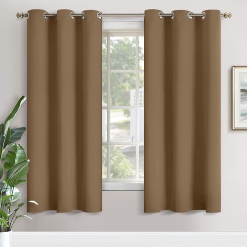 Image of YoungsTex Taupe Blackout Curtains 72 Inches Length 2 Panels for Living Room Window - Thermal Insulated Drapes with Grommet Room Darkening for Bedroom, 42 x 72 Inch