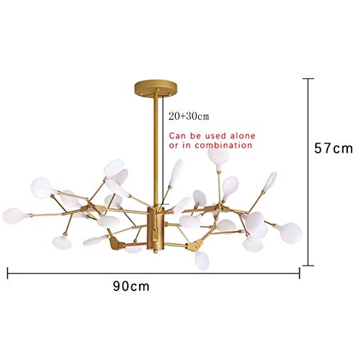 Araña De Luciérnaga Modernoa G4,Escandinavo Moderno Araña De Hoja De Chip,Para Living Comidas Habitación De Invitados-Luciérnagas doradas 27
