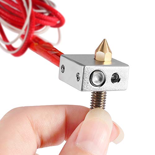 Mk8 Hot End Extruder Nozzle Kit 0.4Mm For 3D Printer,Assembled Extruder Brass Kits 1.75Mm,30Mm A8 Throat Tubing Aluminum Heater Block For Raprep I3 Anet A2 A8 3D Printer Part Replacement #TOP4