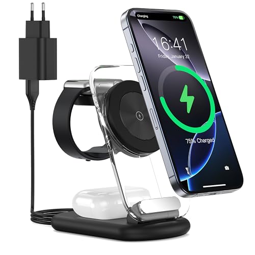 Stazione di Ricarica Wireless Mag-Safe 3 in 1