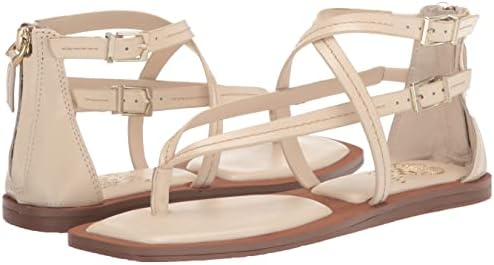 Vince Camuto Women's Brenndie Buckle Sandal Flat, Warm Vanilla, 5.5 | Image 6