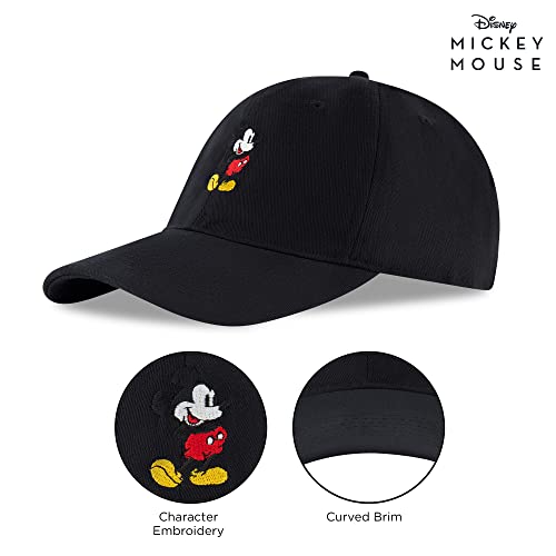 Disney Men's Baseball Cap, Mickey Mouse Adjustable Hat For Adult, Black, One Size #TOP4