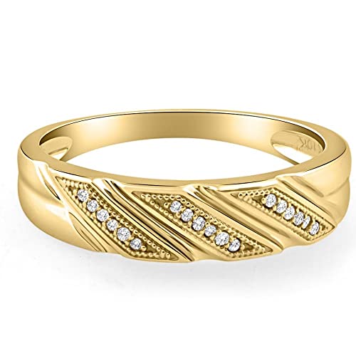 P3 POMPEII3 Pompeii 1/5ct Mens Diamond Ring 10K Yellow Gold4