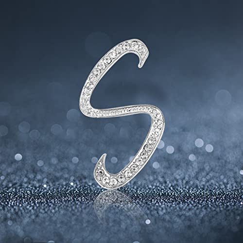 Image of Letter Brooch Pins, Alloy Lapel Pin Gold and Silver for Women, Girls, Men