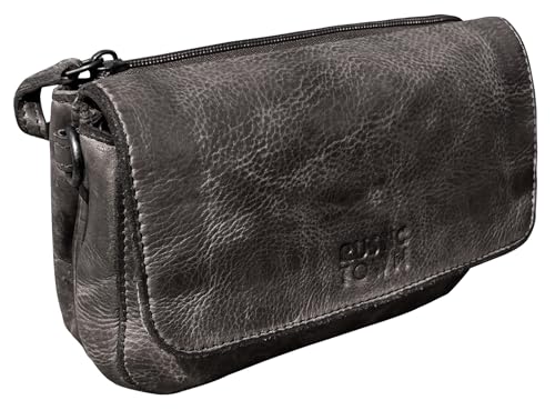Image of Rustic Town Leather Wallet for Women - Washed Leather Crossbody Bag - Credit Card Holder Travel Shoulder Purse Waist Bag for Ladies