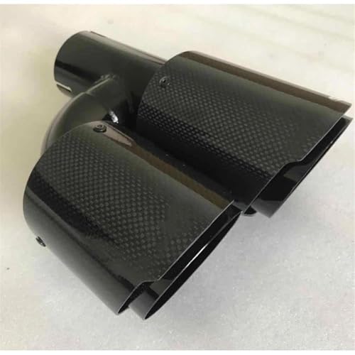 Tuyau d'échappement en carbone brillant et acier inox look sport pour E90