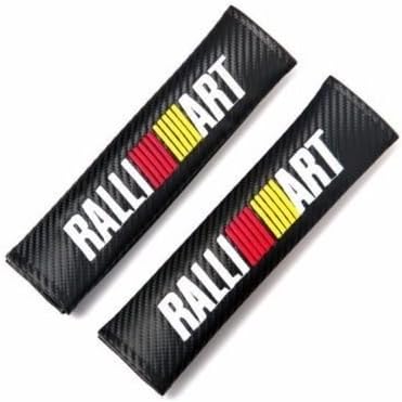 Almofadas de ombro para cinto de segurança Ralliart em fibra de carbono para Mitsubishi EVO – 2 unidades