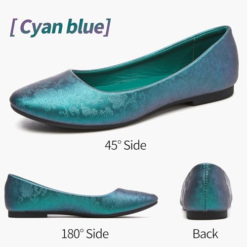 Image of Women's Ballet Flats Shoes Comfortable PU Leather Dress Slip on Shoes Teacher Business Casual