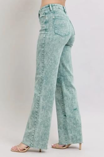 Judy Blue High Rise Garment Dyed Raw Hem Dad Jeans2