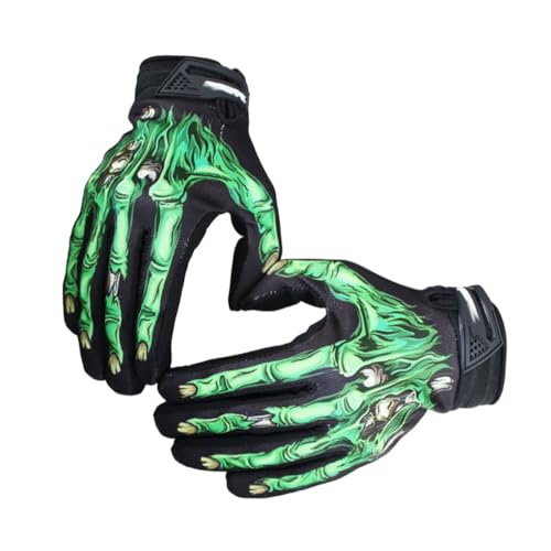 QUXVUIS Durable And Windproof Skeleton Riding Gloves For Outdoor Activities Breathable And Lightweight Nylon Quick-drying, green, L