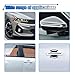 BDZMC 8PCS Reflective Car Door Handle Protector Sticker, Carbon Fiber Auto Door Handle Cup Paint Guard Protective Film, Anti-Scratches Car Door Handle Bowl Sticker, Self-Adhesive & Non-Marking (White)