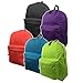 K-Cliffs 40pcs Bulk Classic Backpack 16in Basic Bookbag Case Lot Simple School Bag Assorted Colors