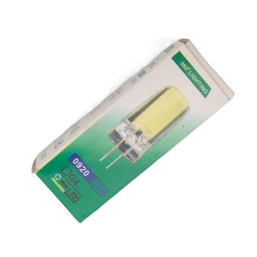 HHF Illuminazione Domestica, Confezione da 20, Lampada LED COB AC220V G4/G9 3W/5W Lampada in Cristallo Sorgente Luminosa Frontale a Specchio(Warm White,G4 220V 3W)