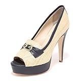 Braccialini 7667G Decollete Donna Blu Beige Scarpa Shoes Women [37]
