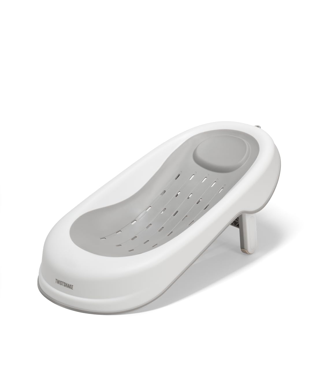 Twistshake Baby Babybadewanne V2 Set | Faltbare Badewanne mit Badekissen & Spüler | 30L Fassungsvermögen | BPA-frei | 0–4 Jahre | Gris Pastel