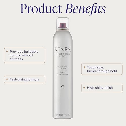 Image of Kenra Professional Perfect Medium Spray 13 | Provides Styling Control Without Stiffness | Medium Hold | Fast-Drying Formulation | High Shine Finish | All Hair Types