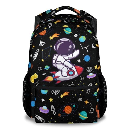 Kids Backpack Boys, 17 Inch Universe Backpacks for Kids, Bookbag for Elementary Middle School, Large Capacity Cute School Bag Features Adjustable Straps