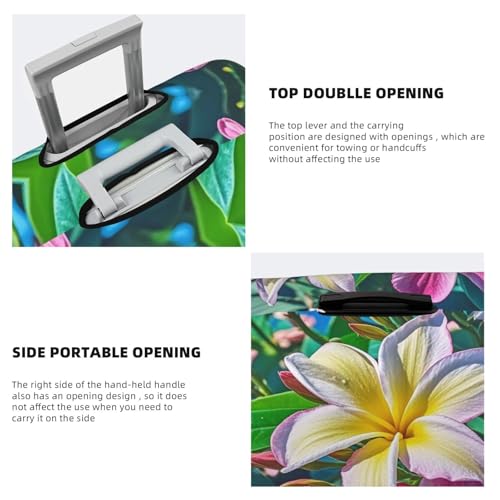 Luggage Cover Elastic Suitcase Cover Protector Washable Travel Baggage Covers Hawaiian Colorful Flower Luggage Covers Carry On Suitcase Baggage Cover 18-32 Inch Small4