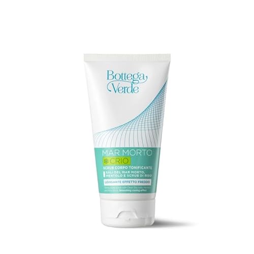 Bottega Verde - MAR MORTO CRIO, Scrub Corpo Tonificante, 150 ml, con Sali del Mar Morto, Mentolo e Scrub di Riso, Pelle Morbida e Setosa, Levigante Effetto Freddo, Texture Fresca