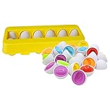 Con 12 huevos, hace que el aprendizaje de colores y formas sea interesante.