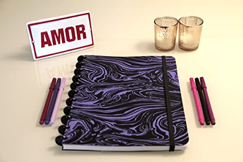 Confetti - Caderno Smart Universitário Marmorizado - Capa Lilas