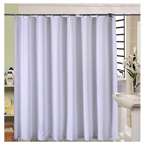 Rideau de douche polyester KnSam blanc jacquard imperméable avec anneaux