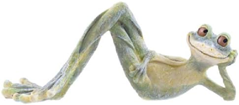 Puckator Frg15 Statue De Grenouille Allonge Sur Le Dos Vert Blanc Amazon Fr Bebe Et Puericulture