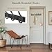 Infixtree 2 Pack Coat Rack Wall Mount, All Metal Wall Hooks for Hanging, Wall Hat Rack with 6 Dual Hooks, Black Coat Hooks for Hat Towel Purse Backpack Baseball Cap