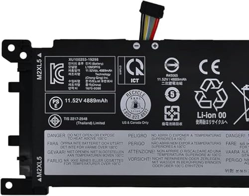 Image of 57Wh L19M3PF6 L19L3PF2 L19C3PF5 Laptop Battery Replacement for Lenovo Ideapad 5-15IIL05 5-15ARE05 5-15ITL05 5-15ARE05 5 15IAL7 5 15ABA7 Series 82SG L19M4PF1 L19L4PF1 L19C4PF1 L19D3PF3 L19C3PF4 11.52V