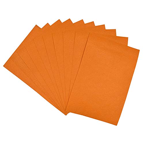 Image of OON Craft Sheet A4 Size Orange Felt Sheet (10 Pieces) Art Sheet 10 Pieces