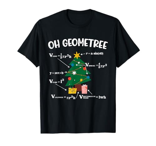 Mathematik Geometrie Weihnachtsbaum Xmas Weihnachten T-Shirt