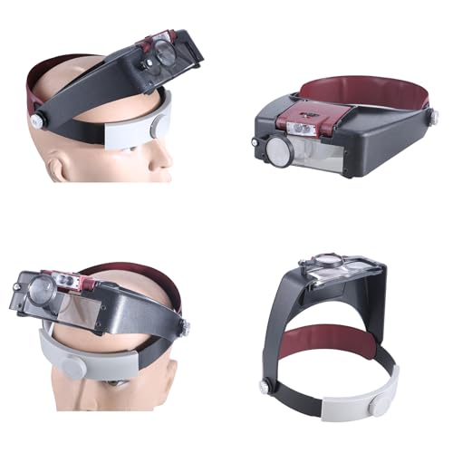 Headband-Magnifier-Handsfree-Glass-for-Jewelry-Loupes-Watch-Electronic-Repair-153658X-Lens