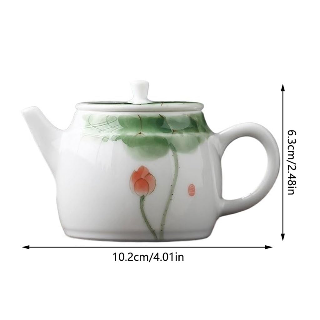 Czajniczek Kreatywny, ręcznie malowany czajniczek Lotus Mały czajniczek Ceramiczny zaparzacz do herbaty Domowy zestaw do herbaty Pojedynczy dzbanek Czarna herbata Kung Fu czajniczek Czajniczek