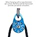 NewDoar Micro Mobile Pulley 30KN/6746lb Mobile Single Pulley Cheek Shaped for Max Rope 12mm Rope for Climbing, Rescue Lifting,Hitch Tending (Blue-One Unit)
