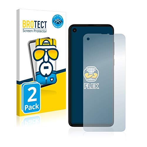 BROTECT Protector Pantalla Completa para Motorola One Action (2 Unidades) 3D Curvo