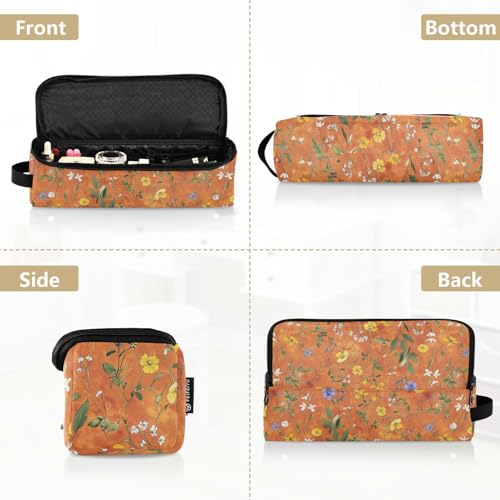 Organizador 2 en 1 para herramientas de cabello Spring Flowers Terracotta con tapete para plancha y bolsa de viaje para herramientas de calor y accesorios para el cuidado del cabello miniatura 5