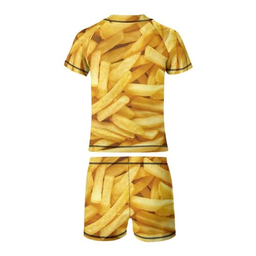 Pile of French FriesChildren's Swimsuits Boys Two Piece Suit8-10Y（130cm）4