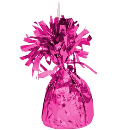 Image of Magenta Foil Balloon Weight (4.5 inch x 2.25 inch) 1 Count, Adorable Party Essential For Parties & Events
